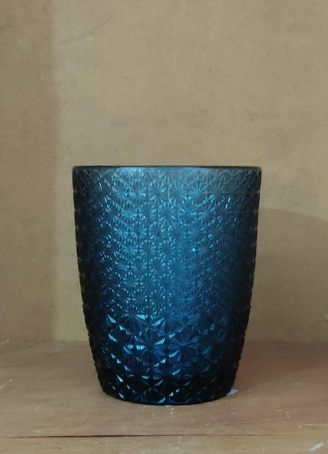 Conjunto Copo Baixo 340ml Azul -Textura - C/4 unidades