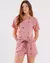 Pijama Feminino Manga Curta com Shorts