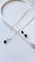 CONJUNTO GOTA ZIRCÔNIA VINHO