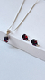 CONJUNTO GOTA ZIRCÔNIA VINHO - comprar online
