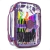 Estojo Escolar Box Transparente Grande 22cm – Detalhes com Cores Vibrantes - Papelaria Fada