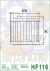 FILTRO ACEITE HIFLOFILTRO - HF116 - CRF 150/250/450*TRX 04/09 - comprar online