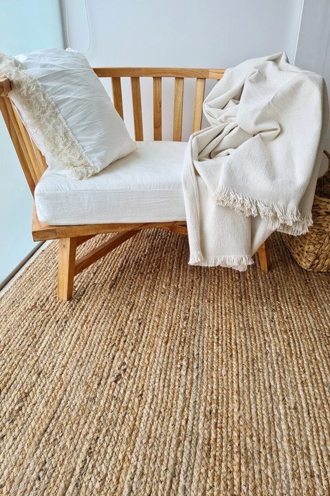 Alfombra rectangular yute