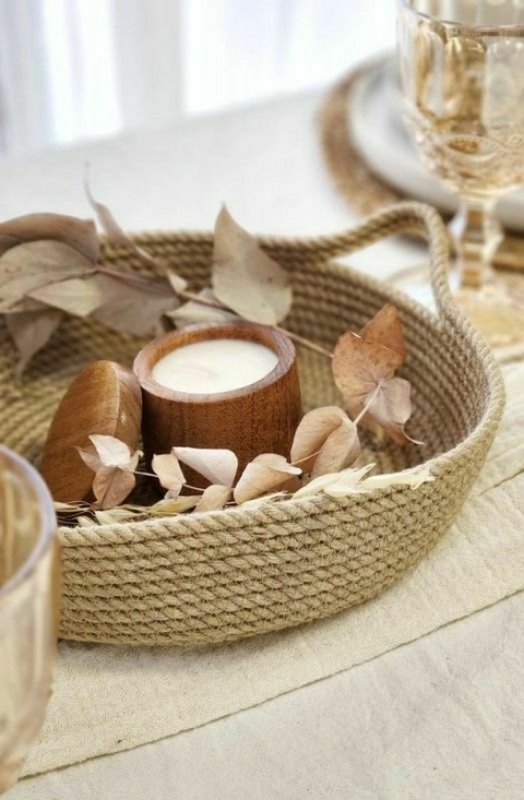 Panera yute con manijas