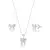 Conjunto Borboleta Cravejada de Prata - comprar online