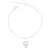 Pulseira Coração Cravejada de Prata - comprar online
