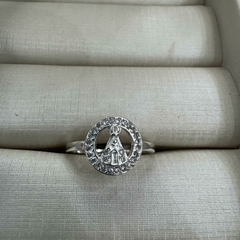 Anel nossa senhora aparecida cravejado - comprar online