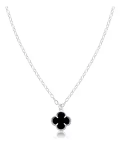 Colar trevo Preto