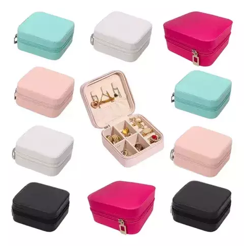 Porta joia courino trabalhado quadrado - comprar online