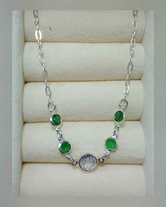 Pulseira zircônia cristal e verde