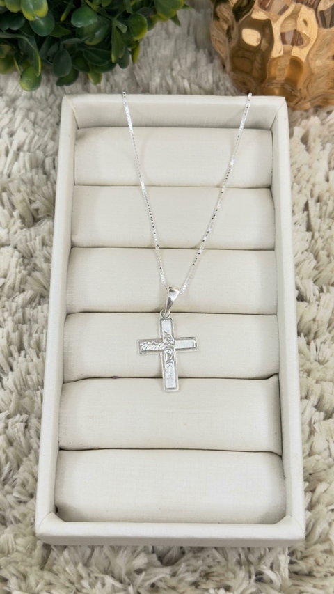 Corrente Masculina com pingente Face de Cristo