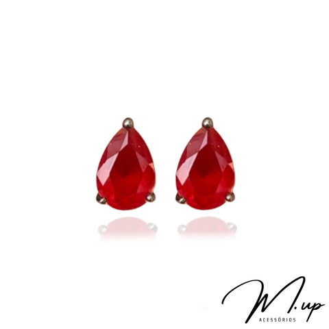 Gota Cristal vermelho rubi