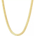 Collar cadena chata aplanada serpiente fina acero dorado