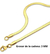 Collar cadena chata aplanada serpiente fina acero dorado en internet
