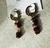 Aros acero inoxidable con piedras wine - tienda online