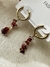 Aros acero inoxidable con piedras wine - comprar online