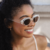 Trancoso - Óculos de sol feminino com armação transparente e lentes marrom - loja online
