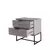 Mesa de Cabeceira Espanha- Cinza e Preto - comprar online