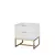 Mesa de Cabeceira Espanha- Branco com Dourado - comprar online