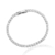 Pulseira Imp. Aço Estilo Riviera Cor Aço Com Pedra Redonda Cor Crystal 16Cm De Comprimento
