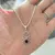 colar para meninas cor prata corrente aranha pingente