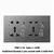 Tomada de parede tipo C com controle de interruptor, soquete duplo universal - DiverSatil
