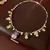 Colorido zircão flores gota de água brincos pingente colar feminino charme