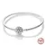 Pulseira de prata 925 original 17-20cm estrela lua sol trevo de quatro folhas