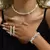Conjunto de joias femininas da moda de 4 peças com correntes de garras