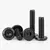 Parafusos 10/ 20/ 50 peças m3 m4 m5 m6 m8 preto hipotenusa de aço carbono cabeça plana - DiverSatil