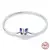 Pulseira de prata 925 original 17-20cm estrela lua sol trevo de quatro folhas