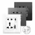 Tomada de parede tipo C com controle de interruptor, soquete duplo universal - loja online