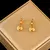 Eilieck 316l aço inoxidável coração amor colar pulseiras brincos conjunto banhado a ouro 18k - comprar online