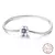 Pulseira de prata 925 original 17-20cm estrela lua sol trevo de quatro folhas - loja online