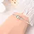 Pulseira de prata 925 original 17-20cm estrela lua sol trevo de quatro folhas - DiverSatil