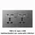 Tomada de parede tipo C com controle de interruptor, soquete duplo universal - comprar online