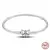 Pulseira de prata 925 original 17-20cm estrela lua sol trevo de quatro folhas - DiverSatil