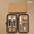 7/16/18 pçs conjunto de manicure kit pedicure profissional de aço inoxidável kit de preparação de unhas kit clippers com capa de couro preto do plutônio - comprar online