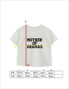 REMERA MOTHER OF DRAMA BLANCO - tienda online