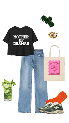 REMERA MOTHER OF DRAMA NEGRO