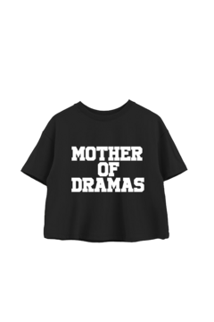 REMERA MOTHER OF DRAMA NEGRO - comprar online