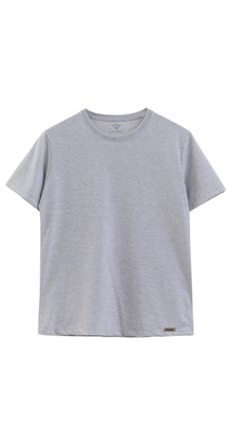 REMERA BASICA GRIS MELANGE