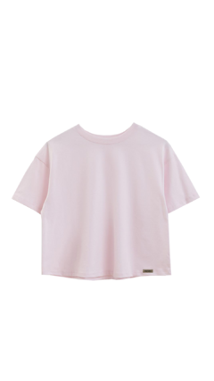 REMERA CROP TOP ROSA BB LISO