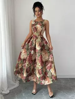 Elenzga Vestido Elegante de Comprimento
