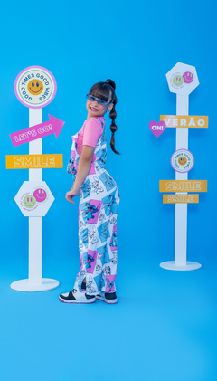 Jardineira Stitch na internet