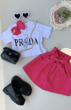 T-Shirt Pink e Preto