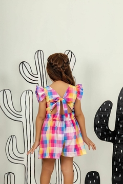 Macaquinho Xadrez Color - @mflorkidss