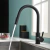 Torneira de cozinha flexível preta, bocal de 2 modos, torneira mista fria e quente, torneira de aço inoxidável - Construção Barata