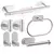 Conjunto De Hardware De Banheiro De Aço Inoxidável, Barra De Toalha Auto-Adesiva, Suporte Do Papel Higiênico, Robe Hook, No-Drill, Acessórios Do Banheiro - Construção Barata
