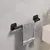 Imagem do Auto-adesivo Titular Toalha Banho, Toalha Bar sem perfuração, Trilho Branco, Preto